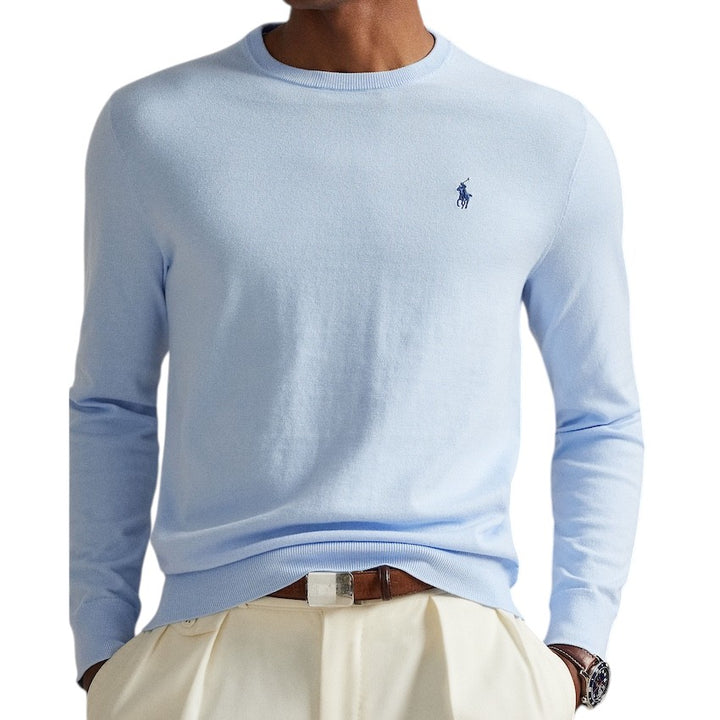 Polo Ralph Lauren Men pull trui ronde hals heren licht blauw custom slim fit 710890558507