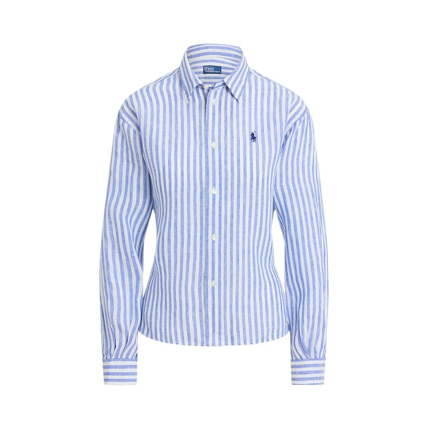 Polo Ralph Lauren Women blouse dames blauw crop boxy fit 211935130503