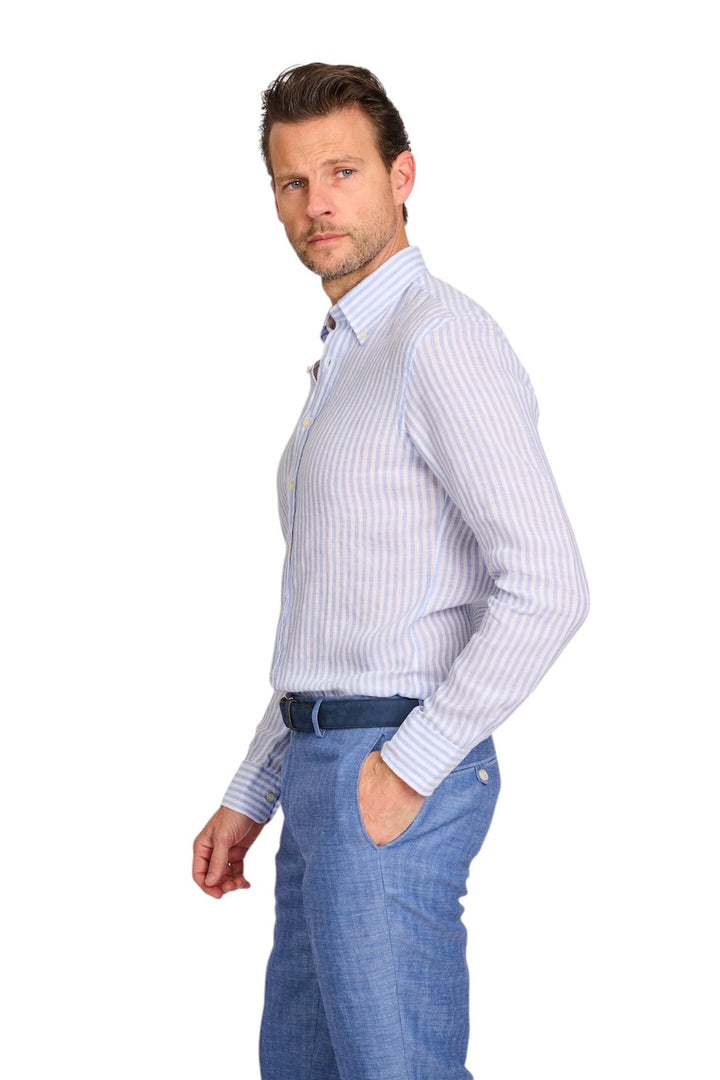 Camicia Profuomo maniche lunghe uomo blu slim fit