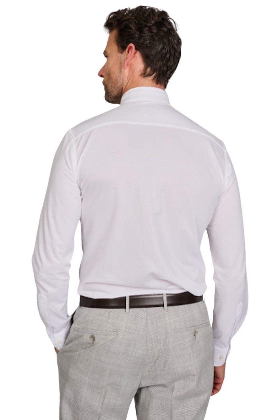 Profuomo hemd lange mouwen heren wit Slim fit