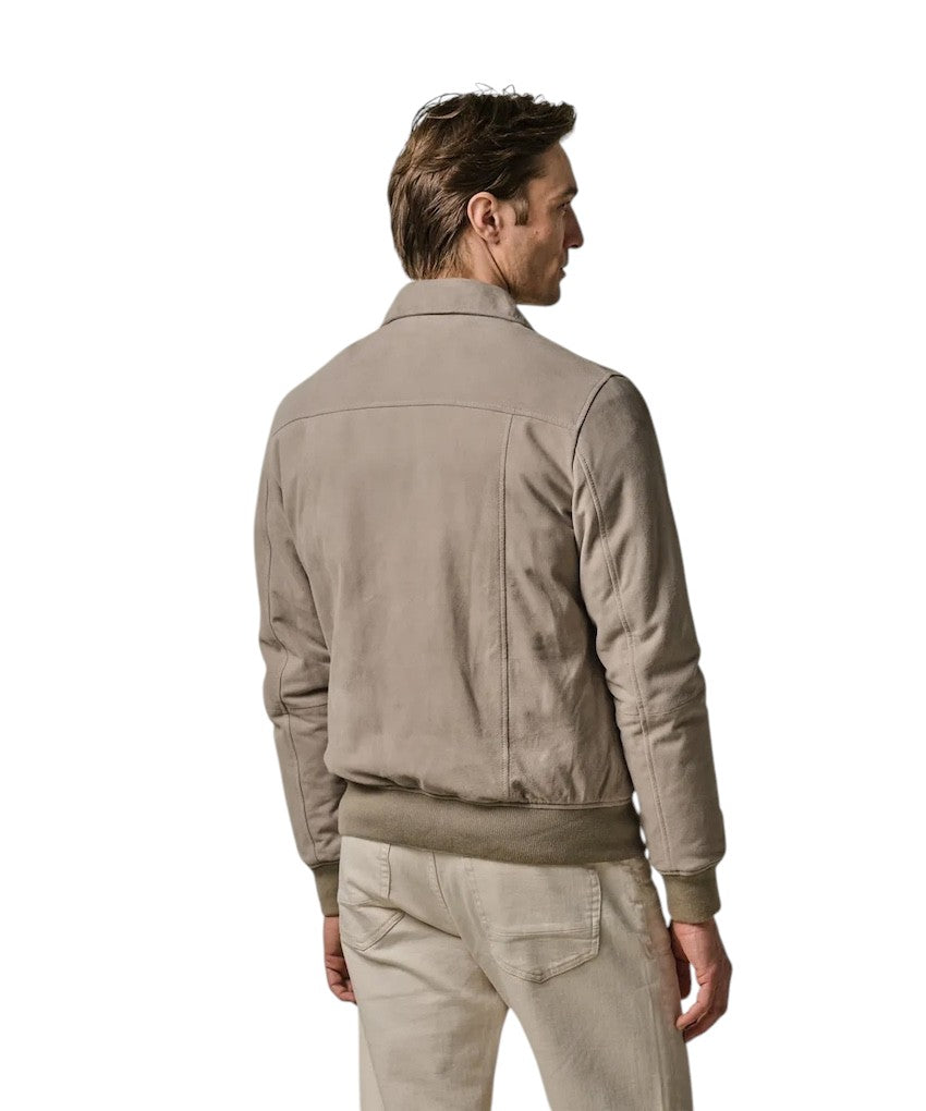Profuomo leren mantel jas heren beige PPWU30015A F