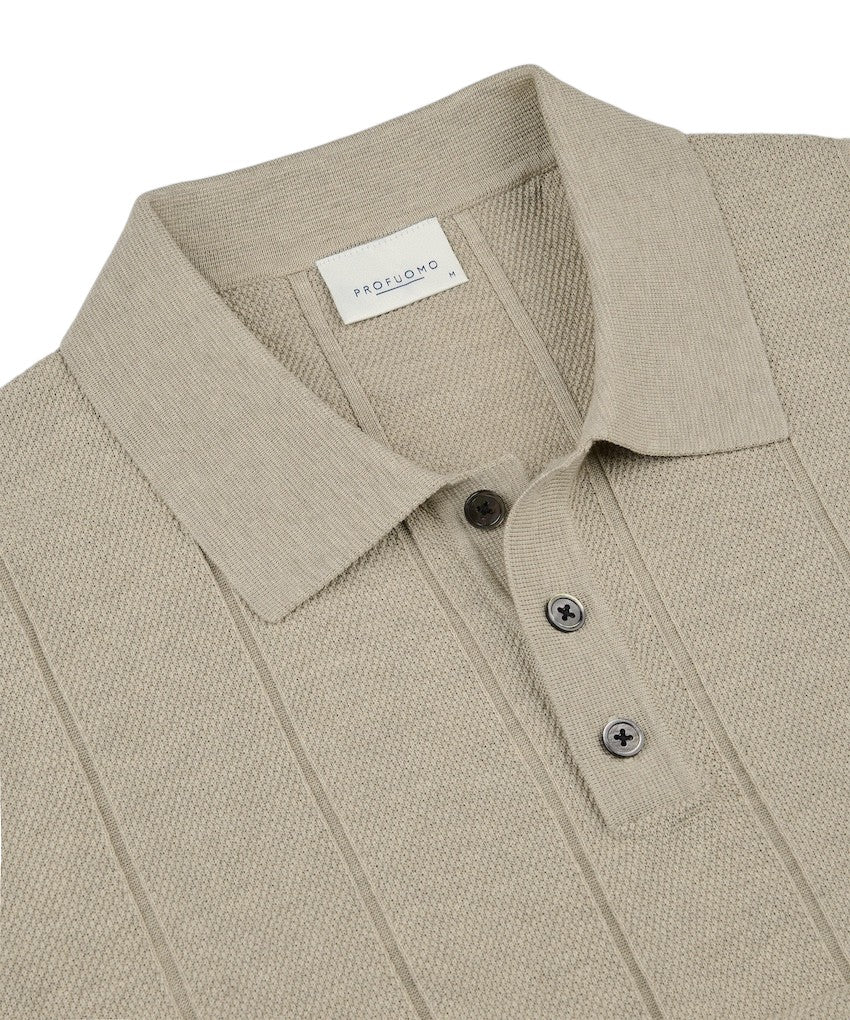 Profuomo polo shirt korte mouwen heren beige PPXD10030E