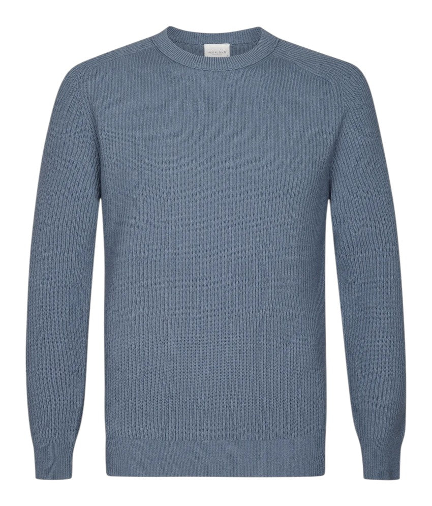 Profuomo pull trui ronde hals heren blauw PPWJ30024E M