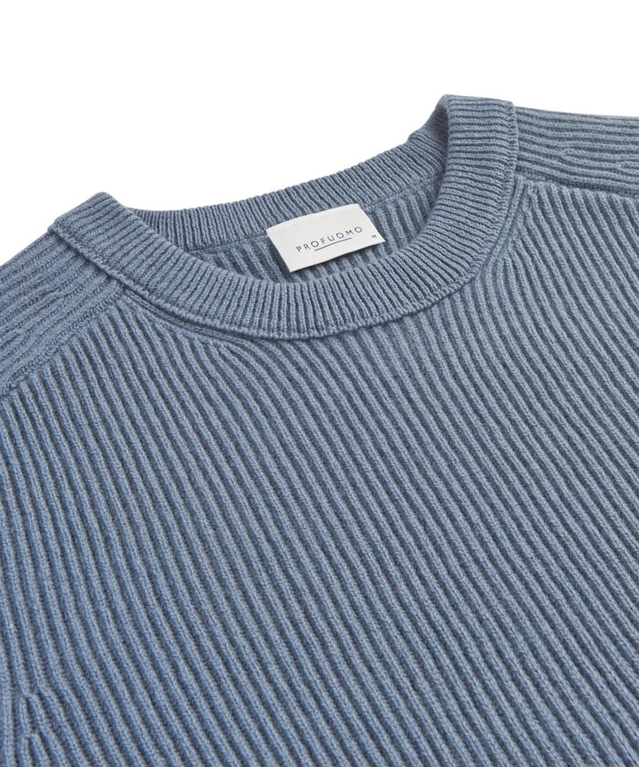 Profuomo pull trui ronde hals heren blauw PPWJ30024E M