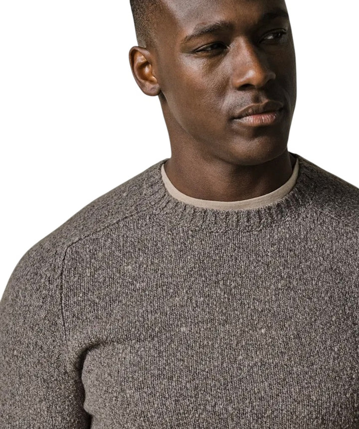 Profuomo pull trui ronde hals heren licht bruin PPWJ30037B H1