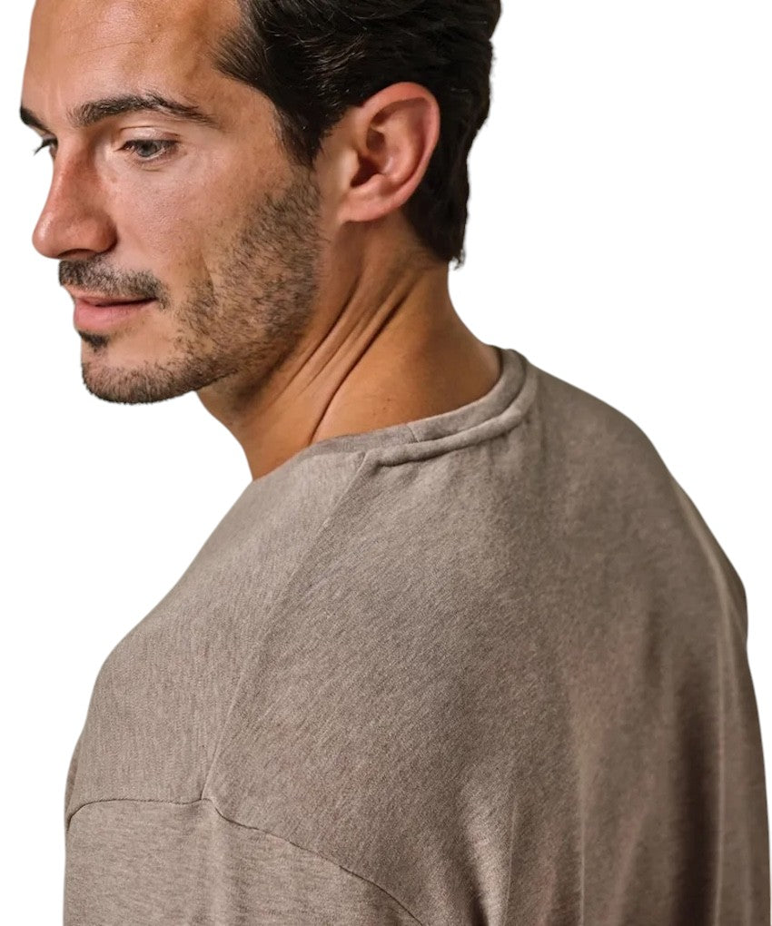 Profuomo t-shirt korte mouwen heren bruin PPWT10003F