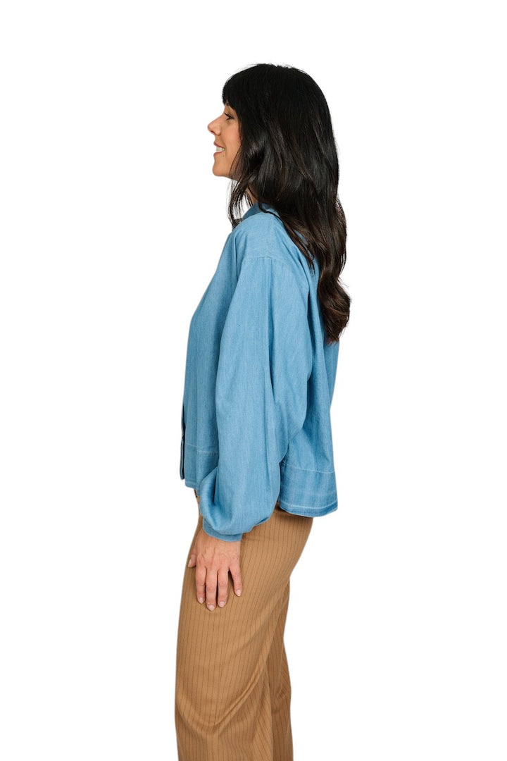 Scapa Flow blouse dames denim Almond CUDNA 021
