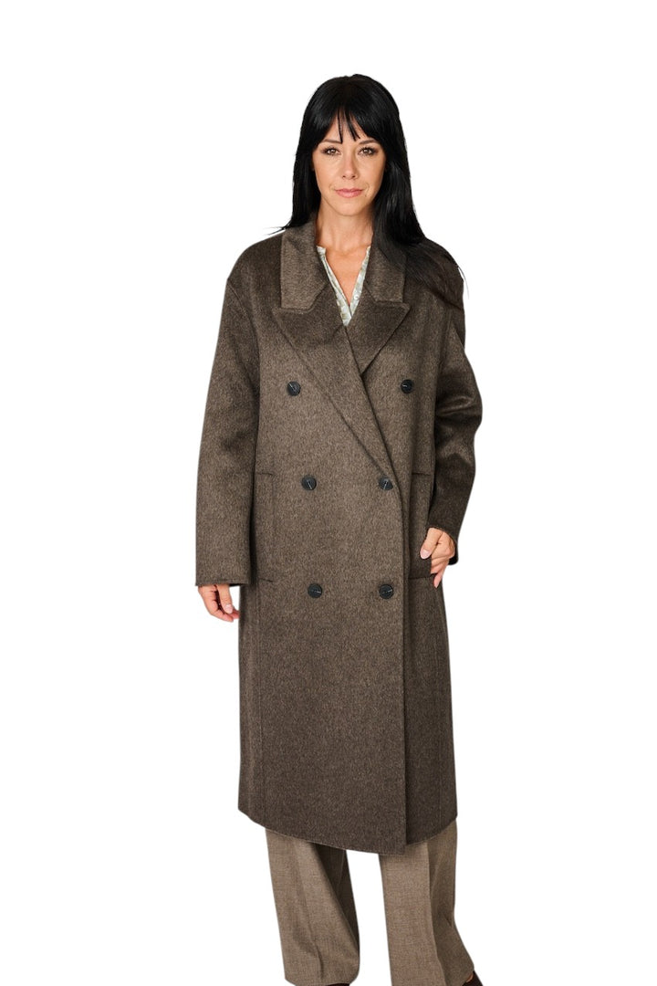 The Dynamis  Studio mantel jas dames bruin DS24F26