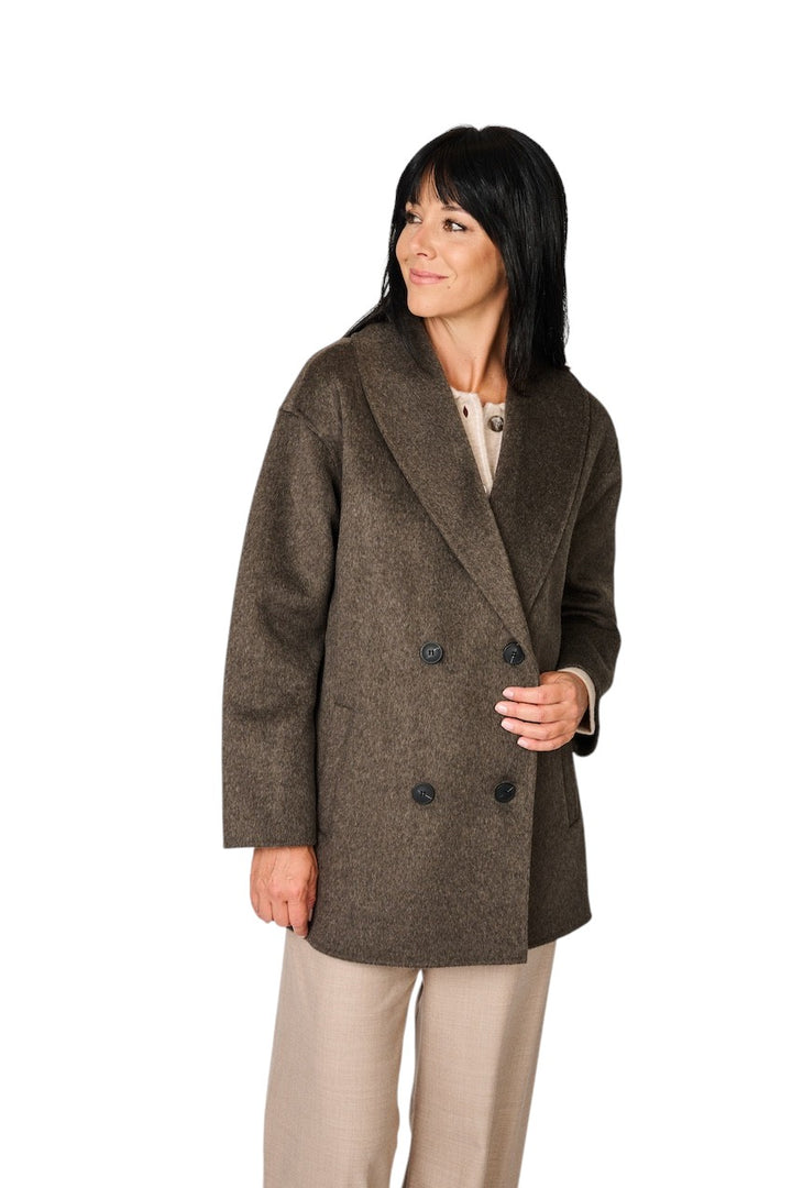 The Dynamis  Studio mantel jas dames bruin DS90F26