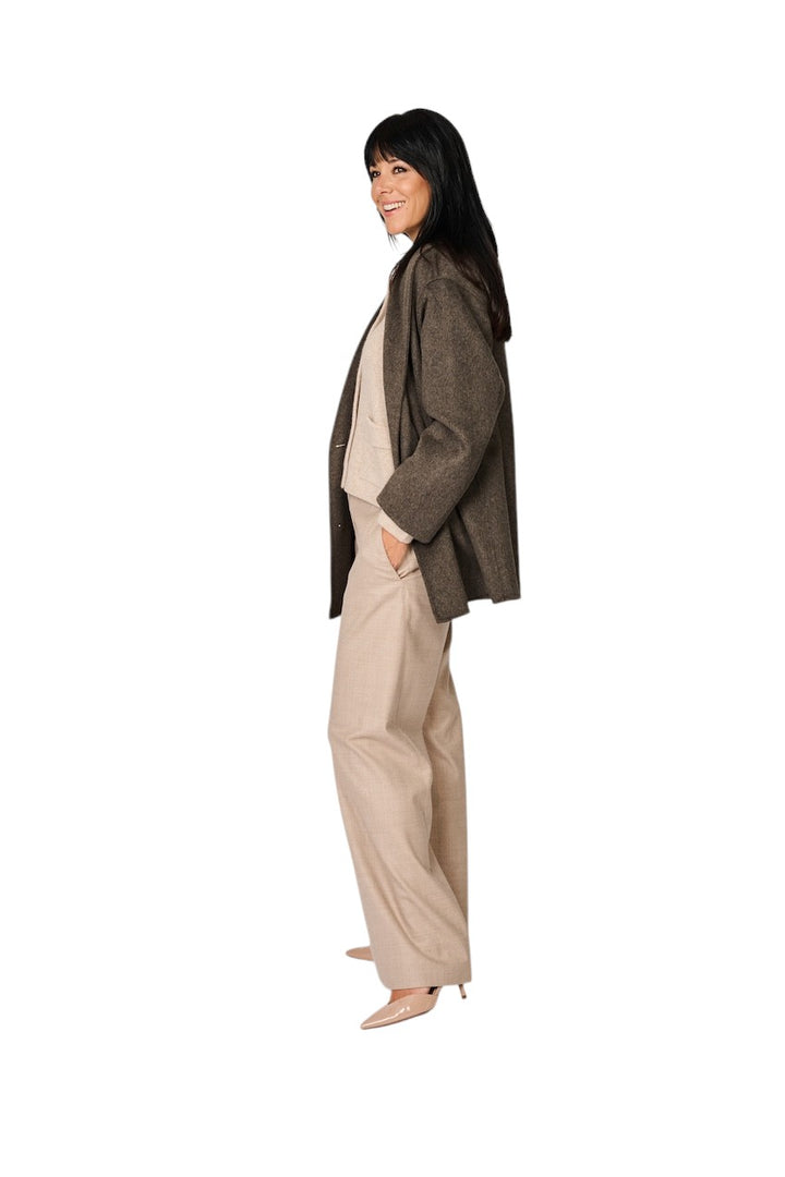 The Dynamis  Studio mantel jas dames bruin DS90F26