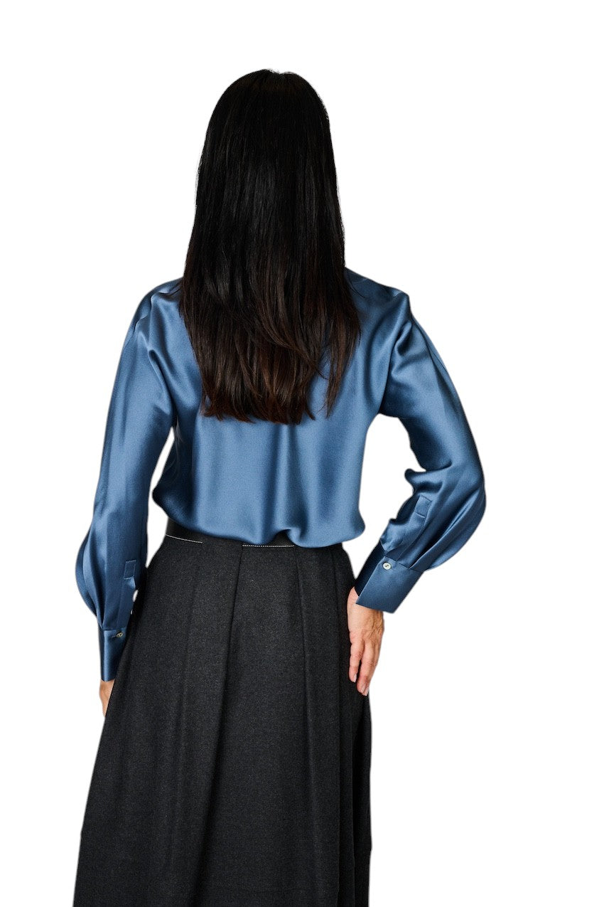 Vince blouse dames blauw V055413024 574