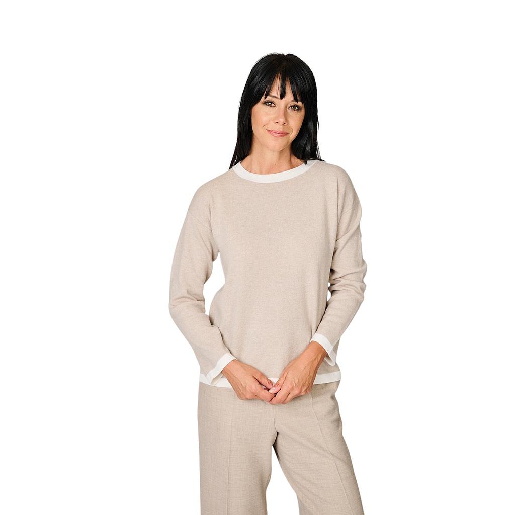 anneclaire-Pullover-mit-Rundhalsausschnitt-für-Damen-beige-d1842-857-770