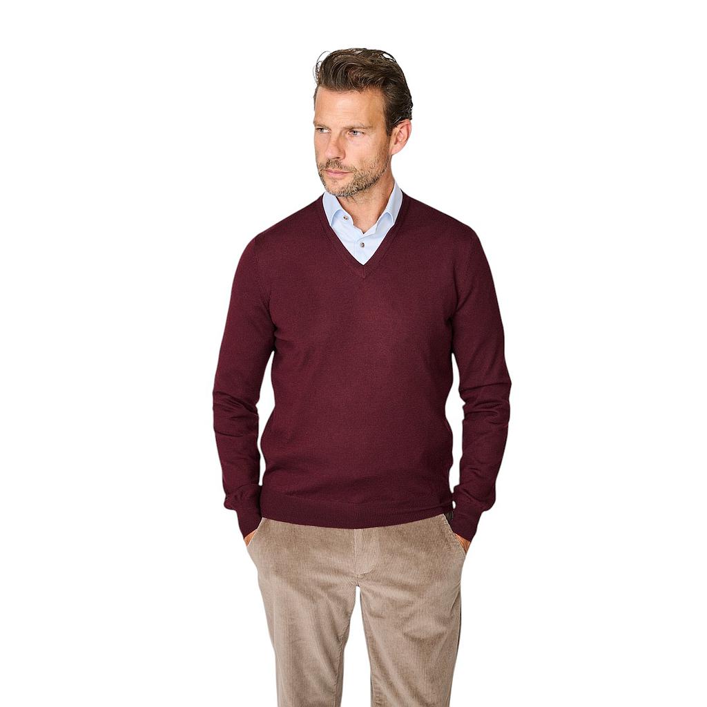 gran-sasso-men-pull-trui-v-hals-heren-bordeaux-1