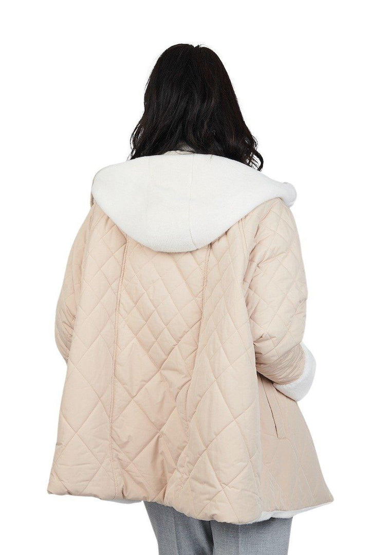 Max&Moi omkeerbare mantel jas dames ecru - Artson Fashion
